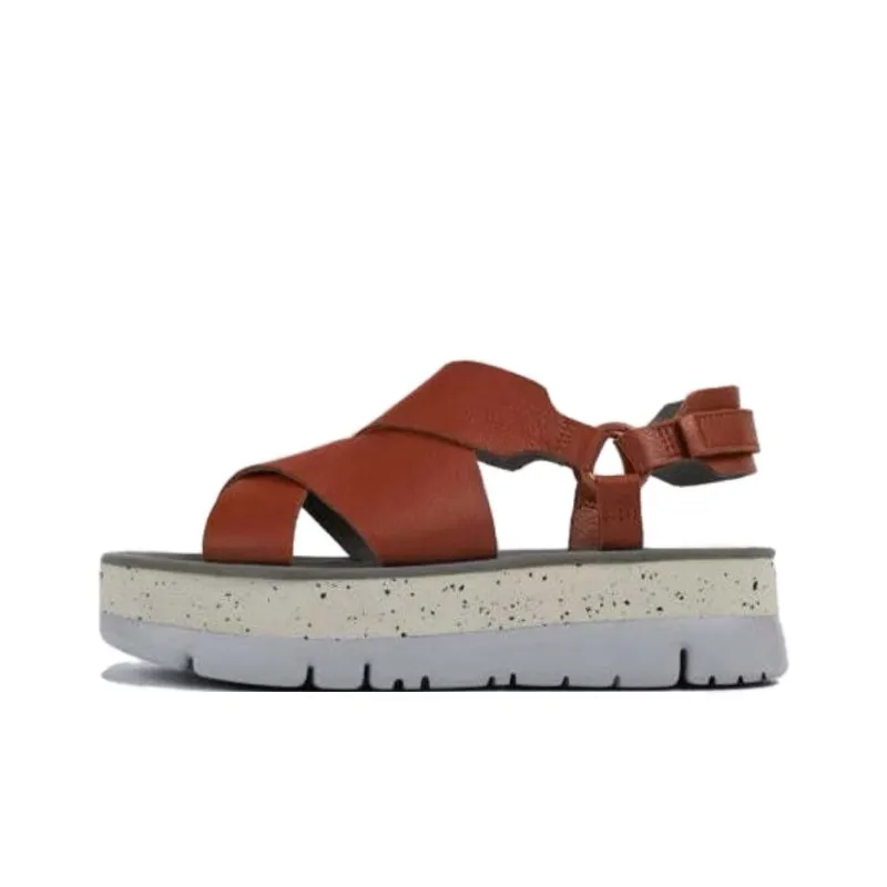 CAMPER Oruga Up One Strap Sandals Women's Red-0
