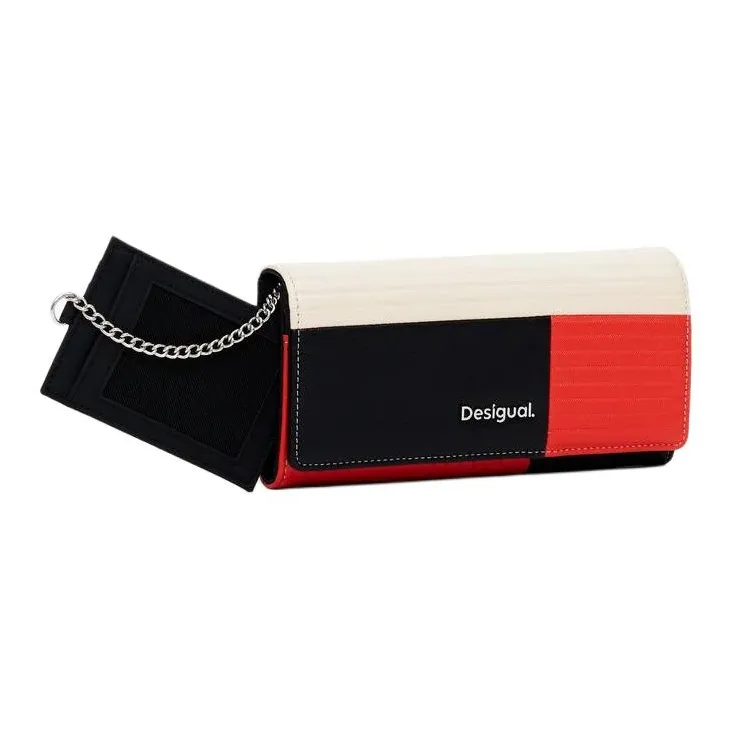 Desigual Polyurethane Wallet Small Size Women's Black & Multicolor-1