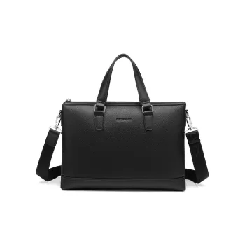 SEPTWOLVES Cow Leather Handbag Regular Men's Black