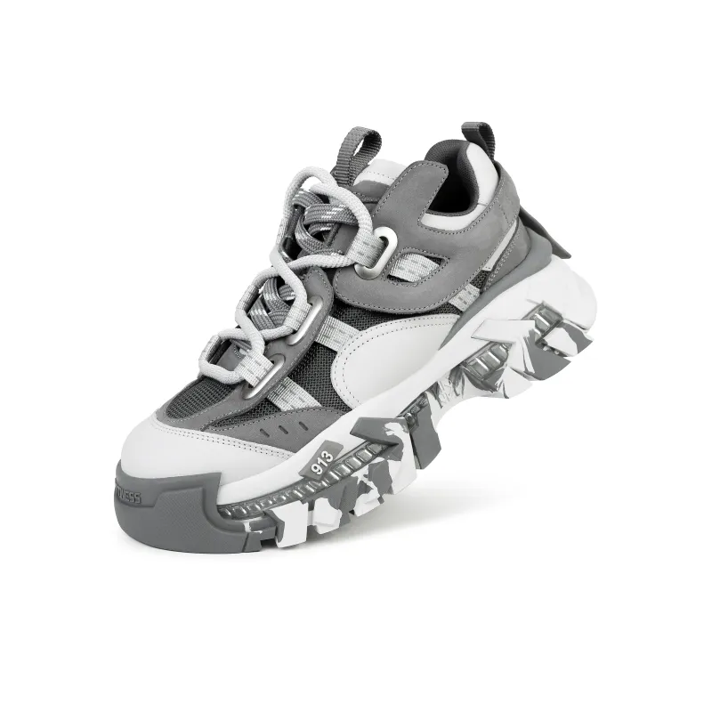 NUTTINESS Ruins Collection Abrasion Resistant Breathable Height Increasing Low Top Chunky Sneakers Unisex-29