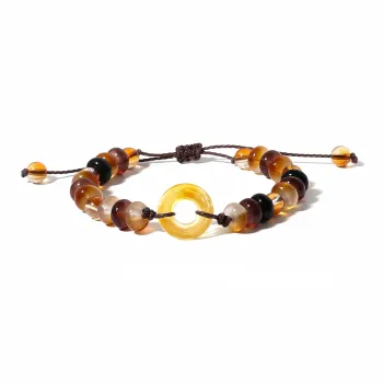 MAGICPOLE Glass Fabrics Bracelets Unisex Brown