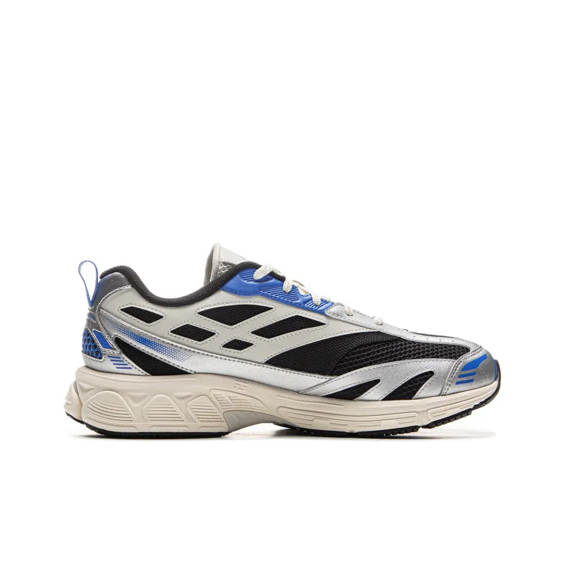 LiNing Cushioning Anti Slip And Wear Resistant Low Top Casual Running Shoes Men's Blue Silver Black-1