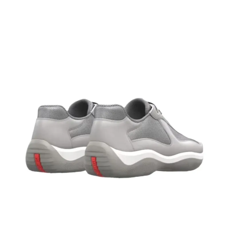 PRADA America's Cup Low Top Casual Shoes 3.5cm Unisex Gray-4