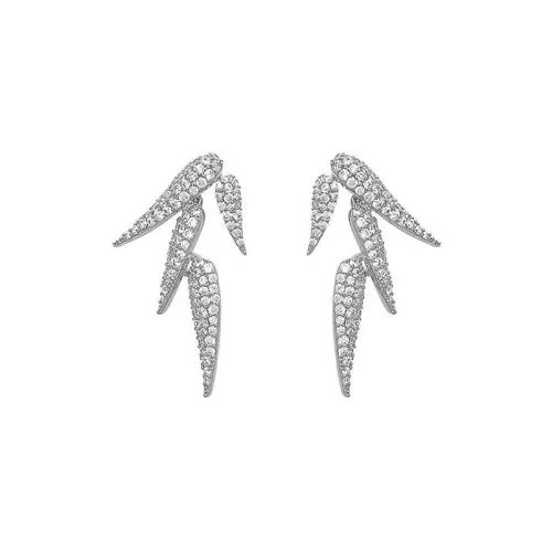 DAN DREAM S925 Silver Stud Earrings Women's