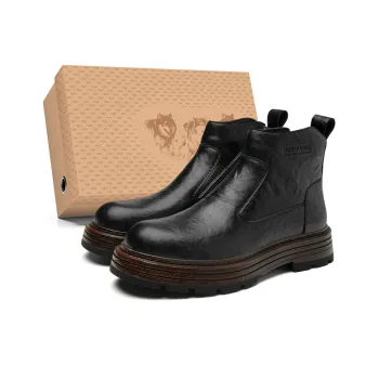 SEPTWOLVES Ankle Boots Men Red Brown/Black
