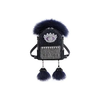 FION Sheepskin Artificial Leather Backpack Regular Women's Multicolor