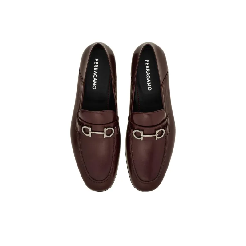 FERRAGAMO GANCINI Loafers Men's Burgundy-3