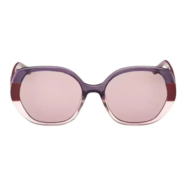 GUESS Plastic Square Sunglasses Women's Brown/Purple-1