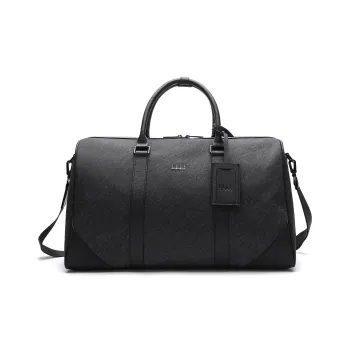 ELLE HOMME Fabric, Synthetic Leather Travel Bag Men's Gray