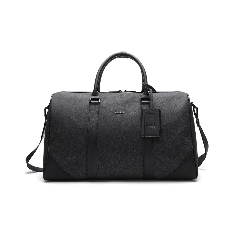 ELLE HOMME Fabric, Synthetic Leather Travel Bag Men's Gray-0