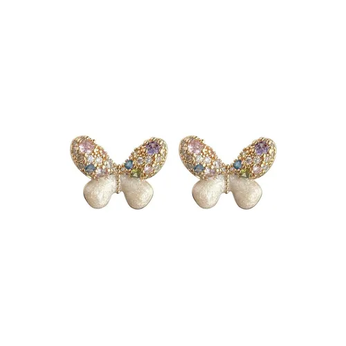 DAN DREAM Enamel Clip On Earrings Women's