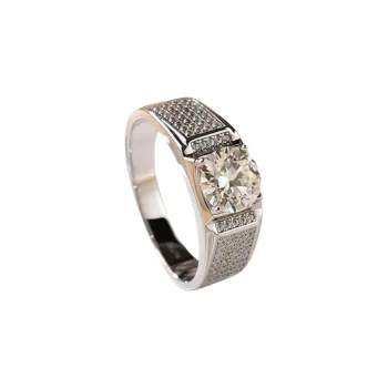 Stone On The Line S925 Silver Rings Men's