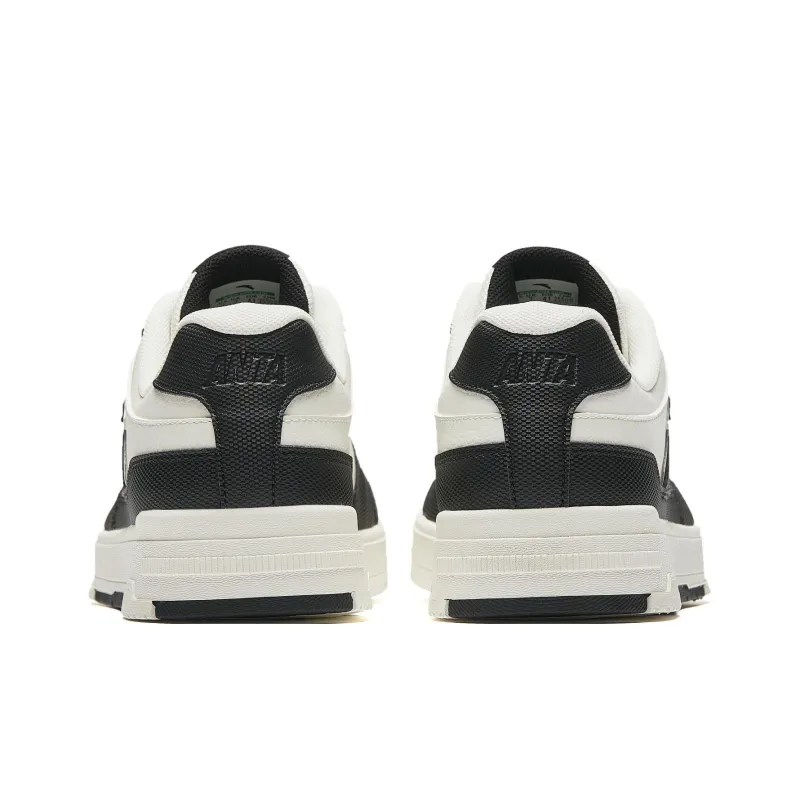 ANTA Skateboard Shoes Men Low Top Ivory White/Basic Black-6