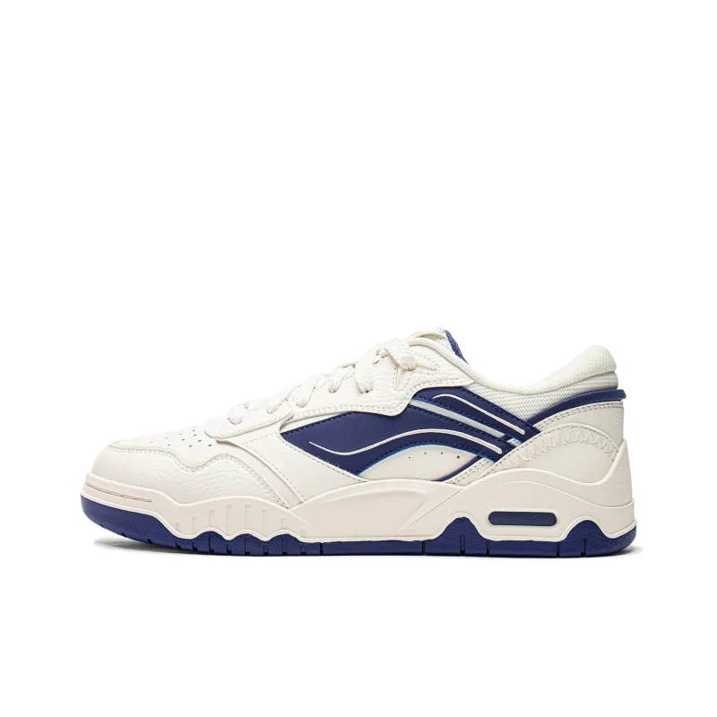 LINING Moon White 3 Skateboard Shoes Men Low Top White Blue-0