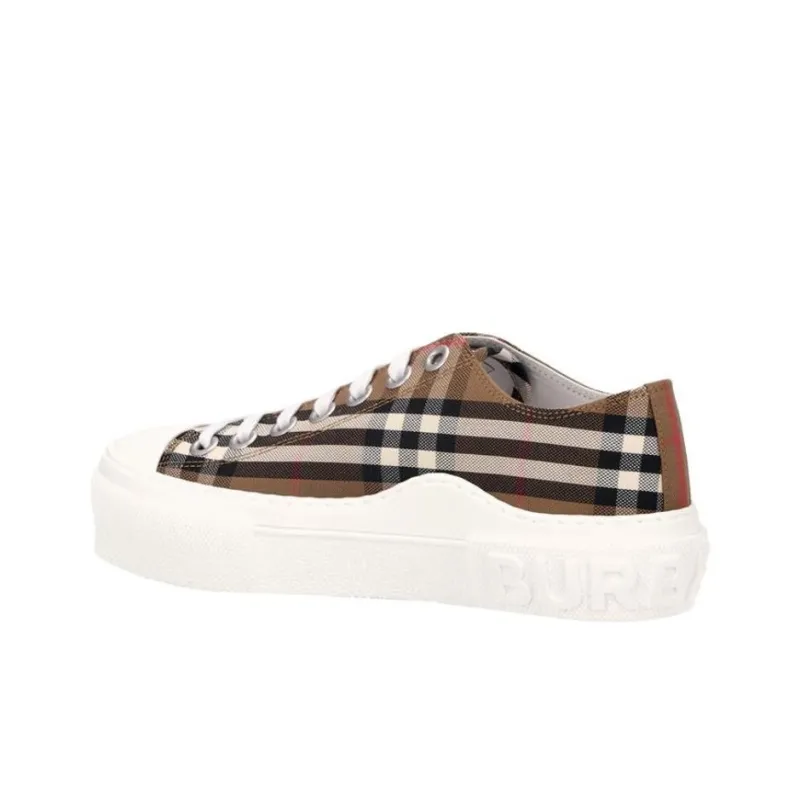 Burberry Low Top Canvas Shoes Women's Brown-1