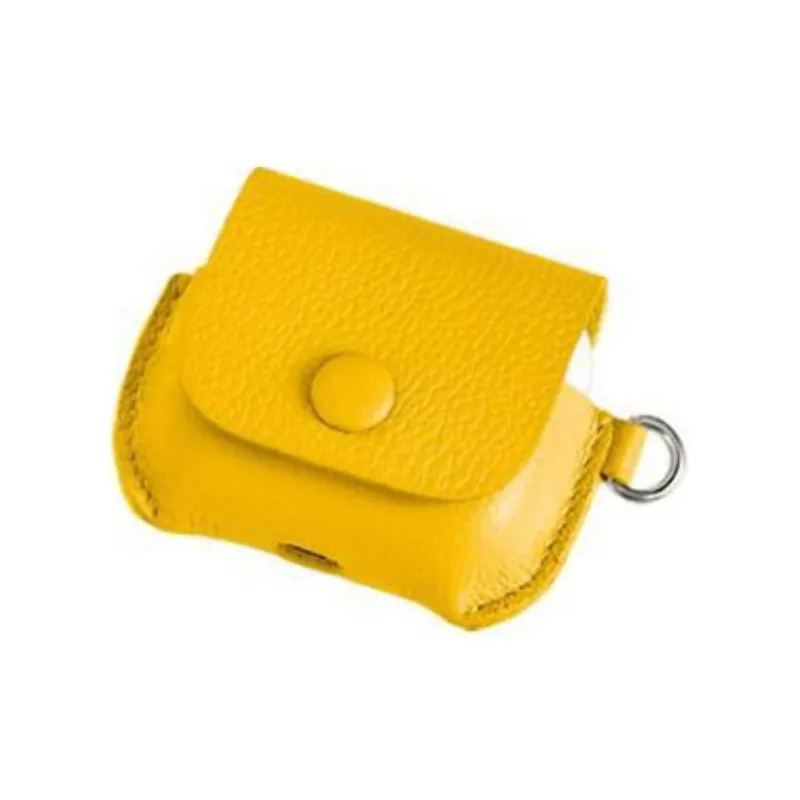 Proper Belongings Cow Leather AirPods Protective Case Unisex Yellow-1