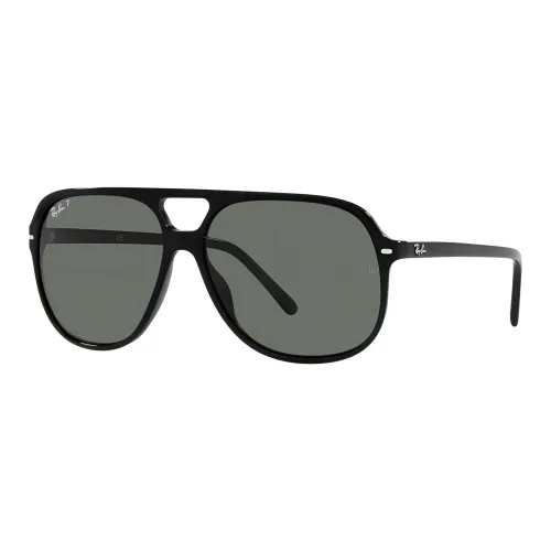 RayBan Plastic Aviator Sunglasses Unisex Black