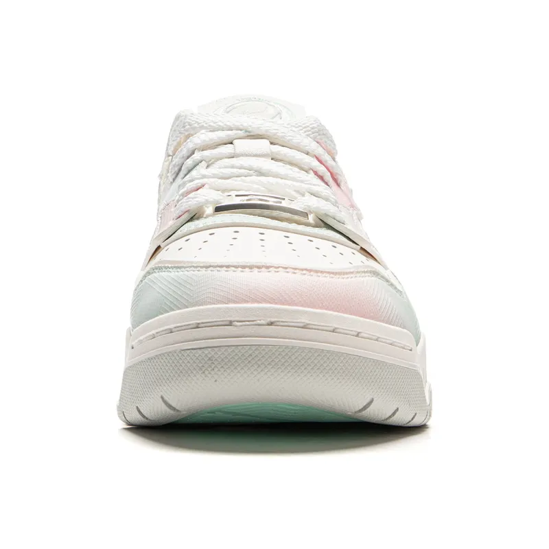 LINING Moon White 3 Skateboard Shoes Women's Low Top Cloud Green-4