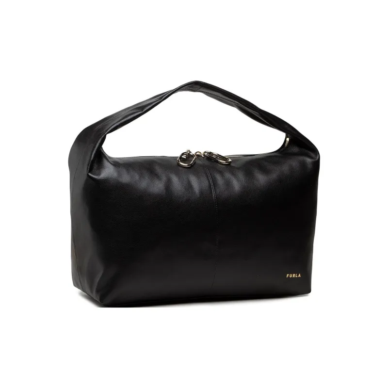 Furla Leather One Shoulder Handbag Women's Black-2