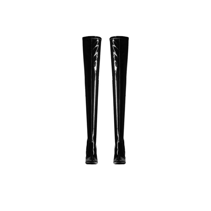 SAINT LAURENT Joelle 70mm Patent-finish Boots-2