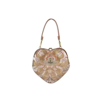 Vivienne Westwood Cotton Blend Heart Shaped Bag Shoulder Bag Women's Brown & Multicolor