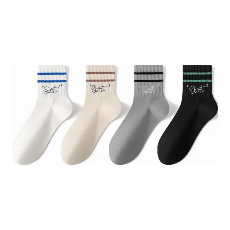 MIIOW Mid Calf Socks Men's 4 Pack-19