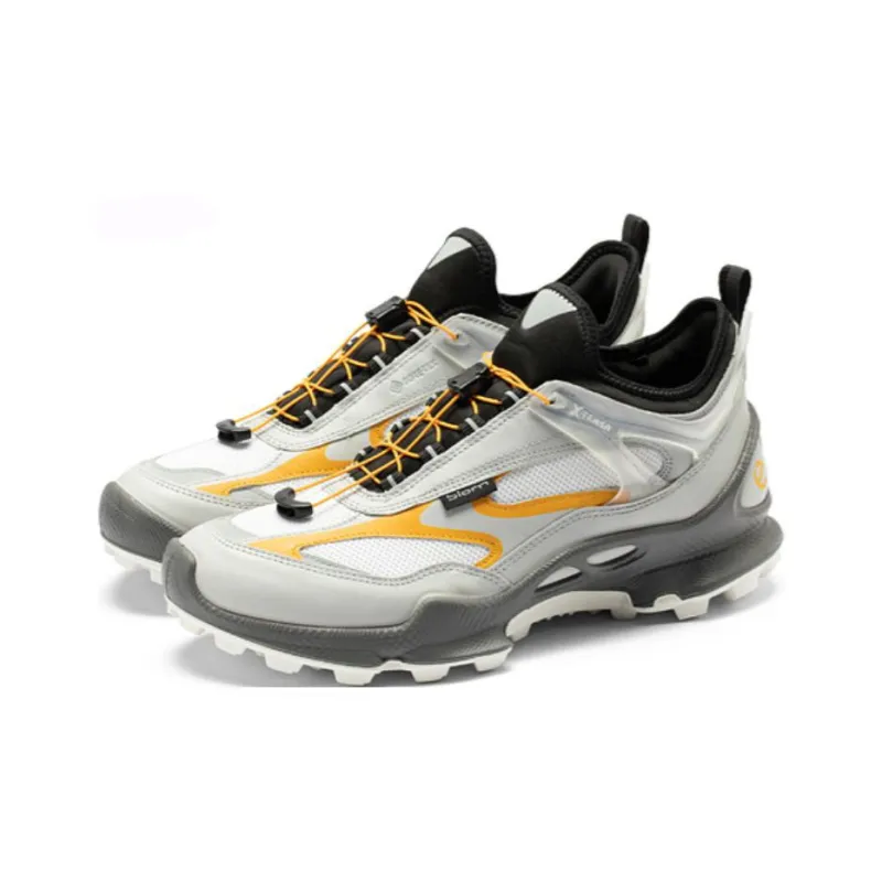 Ecco Biom C Trail Waterproof And Breathable Low Top Trail Running Running Shoes Men's White Gray-2