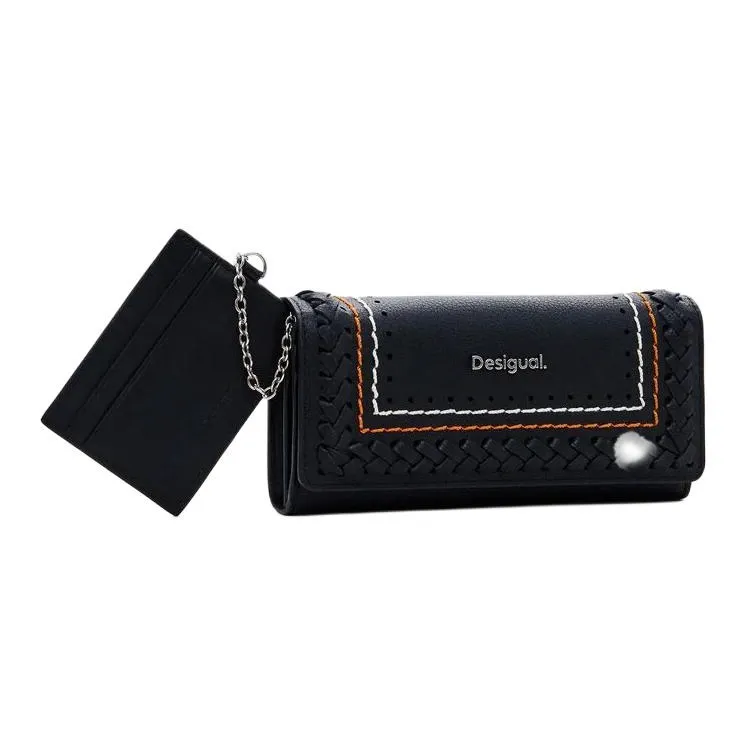 Desigual Polyurethane Wallet Women's Black-1
