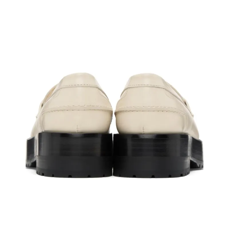 Valentino One Stud Loafers 3.8cm Women's Ivory White-3