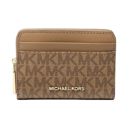 MICHAEL KORS Jet Set Coated Canvas Wallet Trumpets Unisex Outer Shell