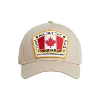 DSQUARED 2 Flag Patch Distressed Baseball Cap