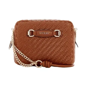 GUESS Artificial Leather Shoulder Bag Medium Size Women's Brown