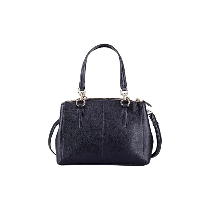 COACH Christie Leather Handbags Shoulder Bag Crossbody Bag Large Size Women's Black-2