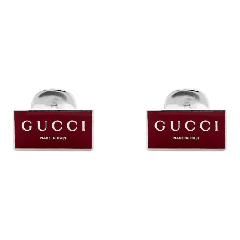 GUCCI Enamel 925 Sterling Silver Cufflinks Unisex Silver-0
