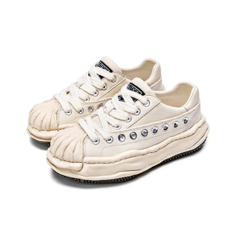 NAUTICA Skateboard Shoes Unisex Low Top Beige-1