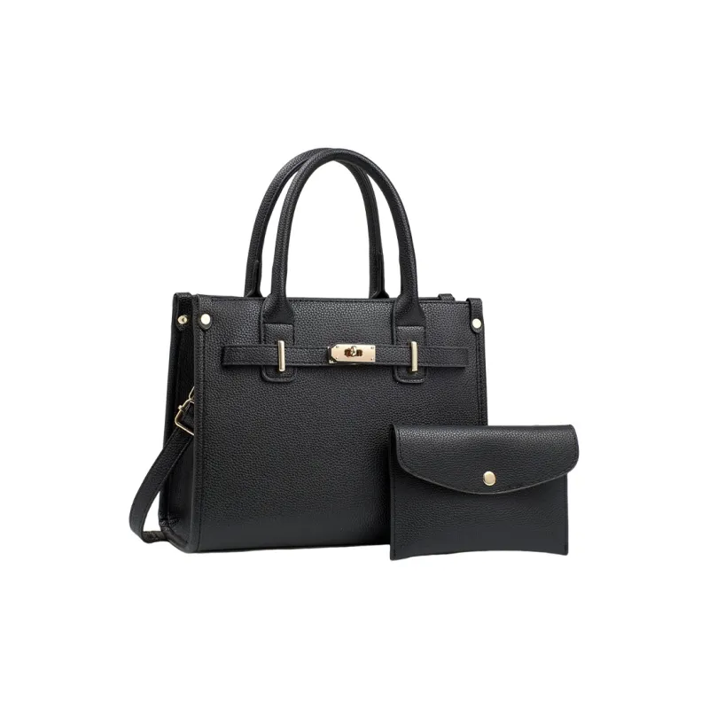 Bywhich PU Handbag Crossbody Bag Women's Black/White/Khaki-0