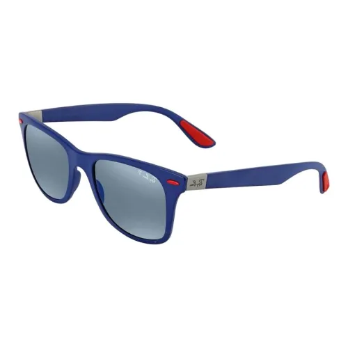 RayBan Polycarbonate Irregular Shape Sunglasses Unisex Blue