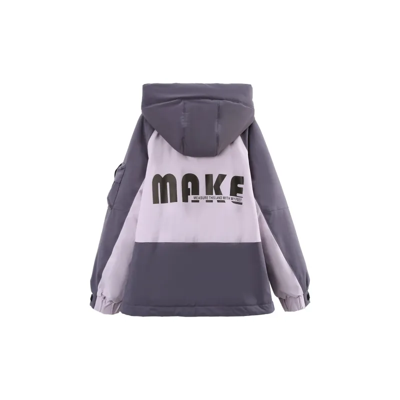 A Paradise For Awakening Down Jacket Women's Gray Purple-1