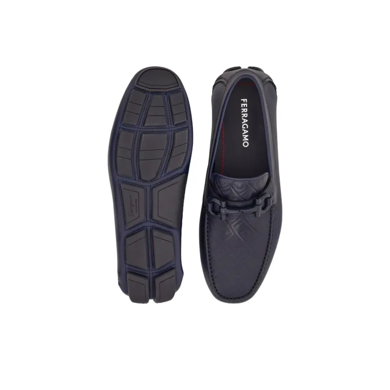 FERRAGAMO GANCINI Loafers Men's Dark Blue-4