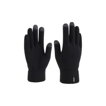 PEAK Acrylic Knit Gloves Unisex Black