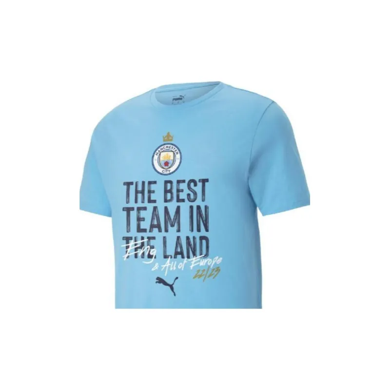 PUMA T Shirts Men Light Blue-2