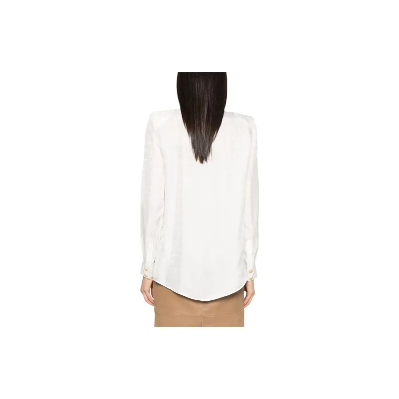 BALMAIN Long Sleeved Jacquard Patterned Shirt-2