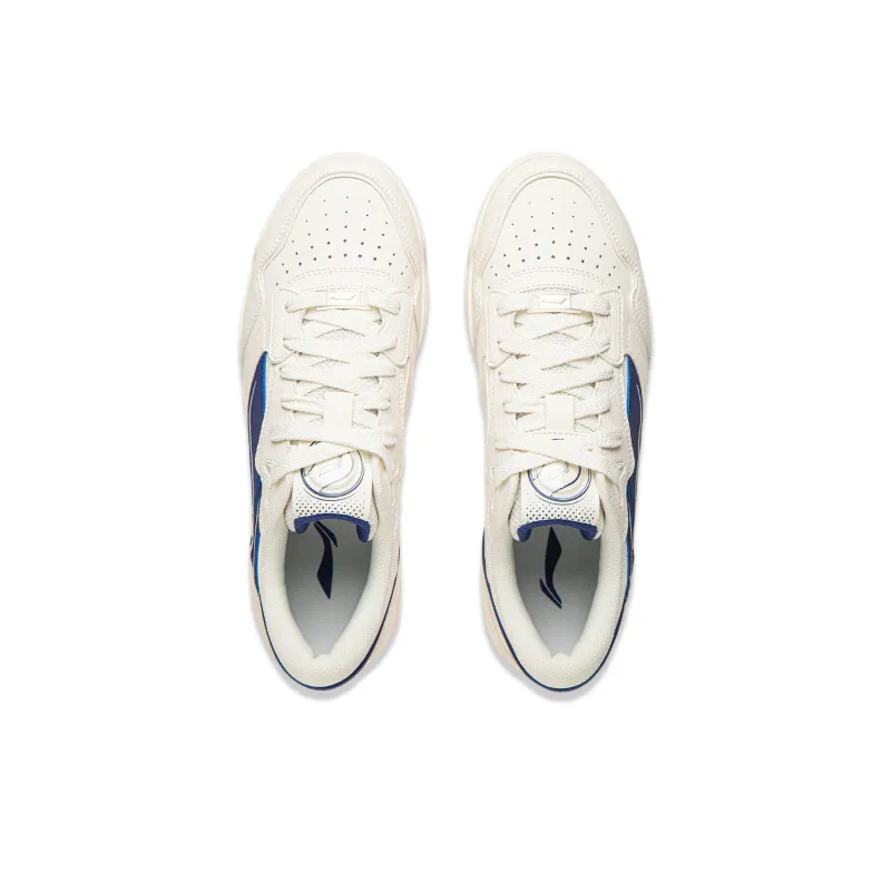 LINING Moon White 3 Skateboard Shoes Men Low Top White Blue-3