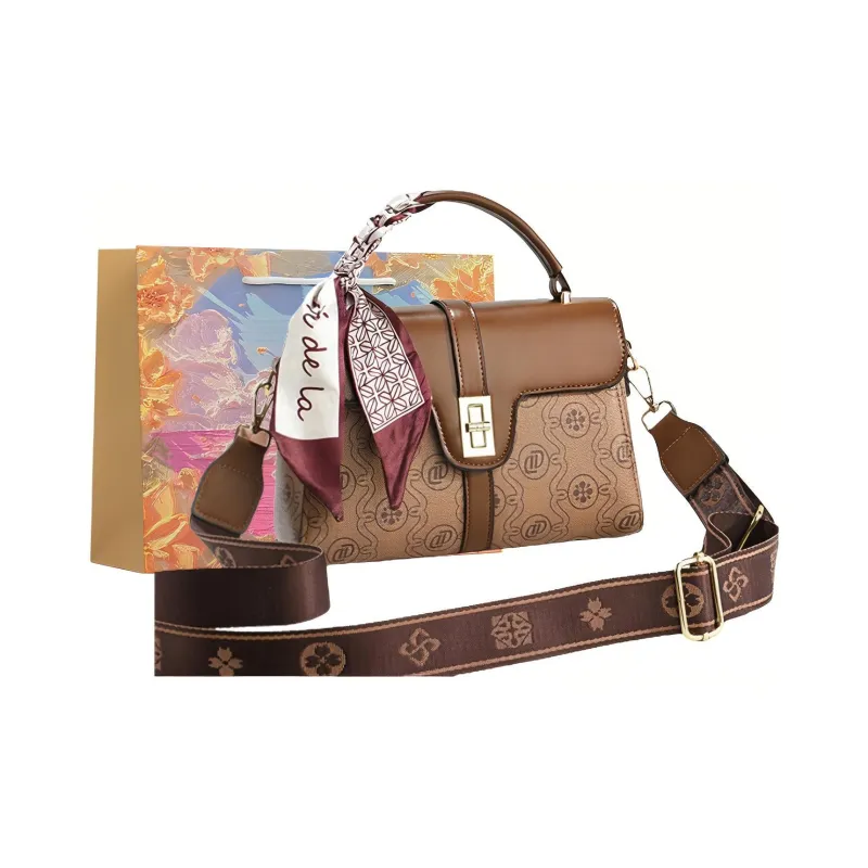 BRINCH PU Shoulder Bag Crossbody Bag Handbags Regular Women's Khaki Plaid/Coffee Plaid/Ecru Print/Khaki Print-11