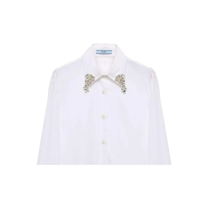 PRADA Embellished Button-Up Shirt-5
