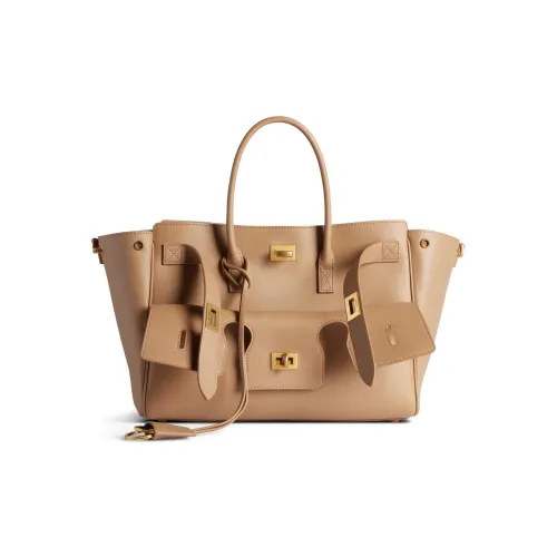 Balenciaga Bel Air Smooth Calf Leather Tote Bag Shopping Bag Shoulder Bag Crossbody Bag Handbag Small Size Women's Nude