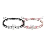 Puppy Bracelet[Black+Pink White]