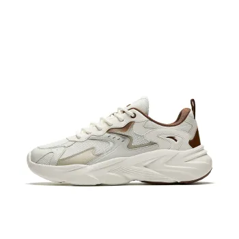 Anta Anti Slip And Wear Resistant Breathable Low Top Casual Shoes Men's White Brown