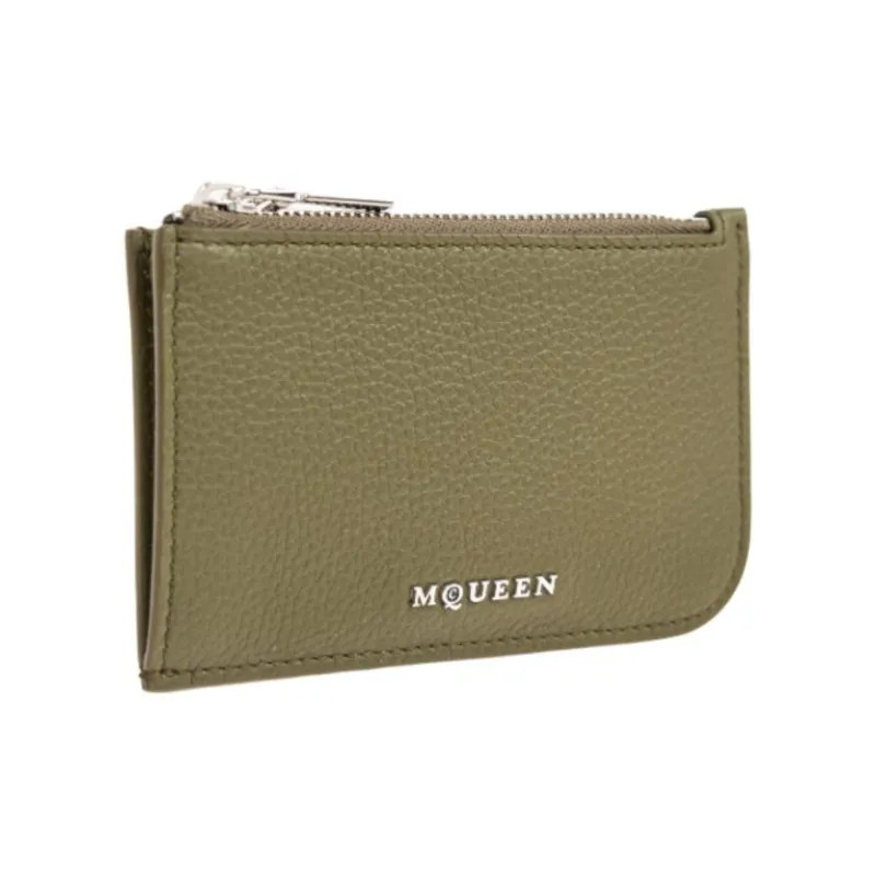 Alexander McQueen Lambskin Card Holder Women's Green-1