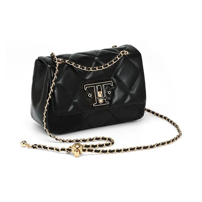 Carnival Keep Top Grain Cow Leather Small Square Bag Crossbody Bag Shoulder Bag Shoulder Bag Regular Women's Black-1